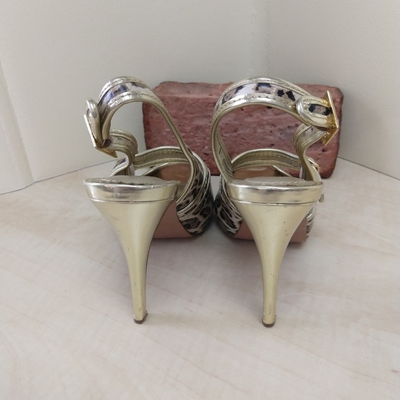 Colin Stuart Leopard kitty Heels Pumps - Picture 5 of 6